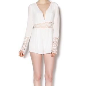 WHITE CROCHET ROMPER